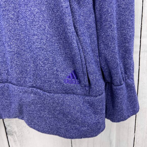 Adidas (L) Climawarm Womens Blue 1/2 Zip Athletic Pullover Sweater Sweatshirt - Picture 4 of 10